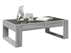 vidaxl Mesa De Centro*Mesa de centro luzes LED Infinity 90x53x30 cm sonoma Cinzento