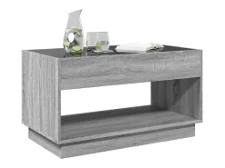 vidaxl Mesa De Centro*Mesa de centro luzes LED Infinity 90x50x50 cm sonoma Cinzento