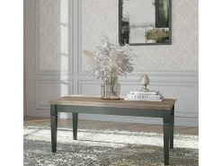 Petits-Meubles Mesa De Centro*Mesa de centro Martin verde e madeira 60cm Castanho