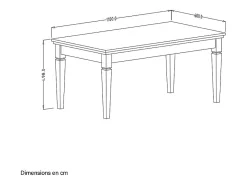 Petits-Meubles Mesa De Centro*Mesa de centro Martin verde e madeira 60cm Castanho