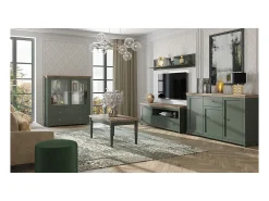 Petits-Meubles Mesa De Centro*Mesa de centro Martin verde e madeira 60cm Castanho