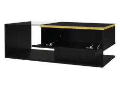 Best Mesa de centro moderna em vidro com iluminação LED - painéis de partículas - Mesa De Centro