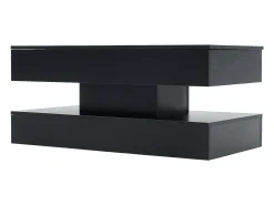 Mesa de centro moderna 100x50x42 cm - com iluminação LED - compartimento oculto - elevador hidráulico -*ModernLuxe Hot