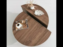 Concept-Usine Mesa De Centro*Mesa de centro modular cor nogueira MILA Castanho