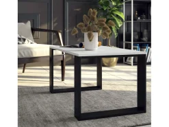 Mesa de Centro NOX Branco/Preto - Design Moderno, Laminado Durável, Fácil Montagem Mesa De Centro
