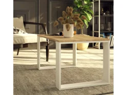 Akord Mesa De Centro*Mesa de Centro NOX Carvalho Sonoma / Branco Natural claro / Branco