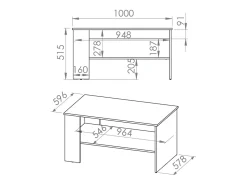 Petits-Meubles Mesa De Centro*Mesa de centro Orion 52cm Branco