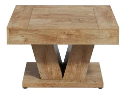 Tribesigns Mesa De Centro*Mesa de Centro Quadrada de 80cm para Sala de Estar Natural claro