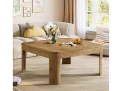 New Mesa de Centro Quadrada, Mesa Simples de 100cm para Sala de Estar Mesa De Centro