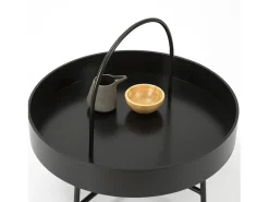 Mesa de Centro Redonda Manila, Tampo de MDF , Estrutura metálica*VS Venta-stock Hot