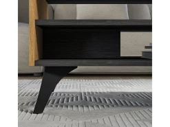 Petits-Meubles Mesa De Centro*Mesa de centro Soah madeira e 40cm Preto