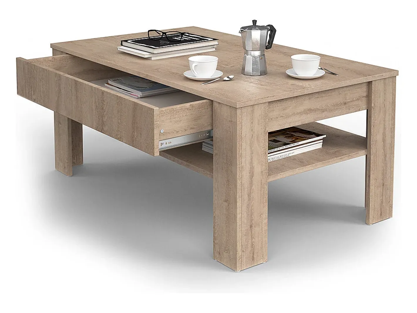 Vicco Mesa De Centro*Mesa de centro sonoma 92.2x65x48 milan Natural claro