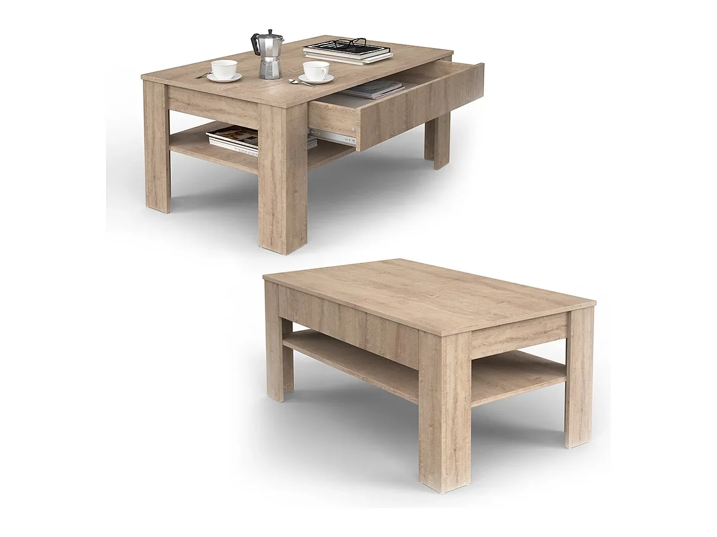 Vicco Mesa De Centro*Mesa de centro sonoma 92.2x65x48 milan Natural claro