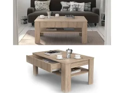 Vicco Mesa De Centro*Mesa de centro sonoma 92.2x65x48 milan Natural claro