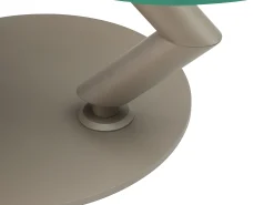 Vente-unique Mesa De Centro*Mesa de centro tampos giratórios cerâmica e vidro temperado efeito mármore branco - ELDOVA Transparente / Taupe / Branco