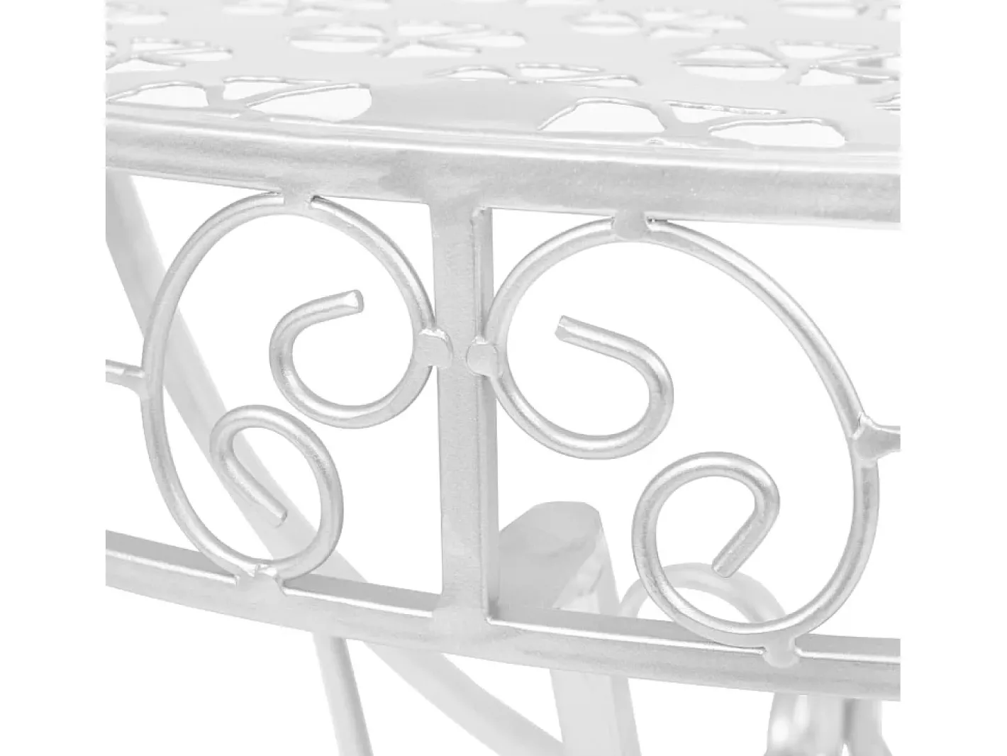 Mesa de centro vintage semicircular metal 72x36x74 cm PT301634* Outlet