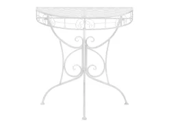 Mesa de centro vintage semicircular metal 72x36x74 cm PT301634* Outlet