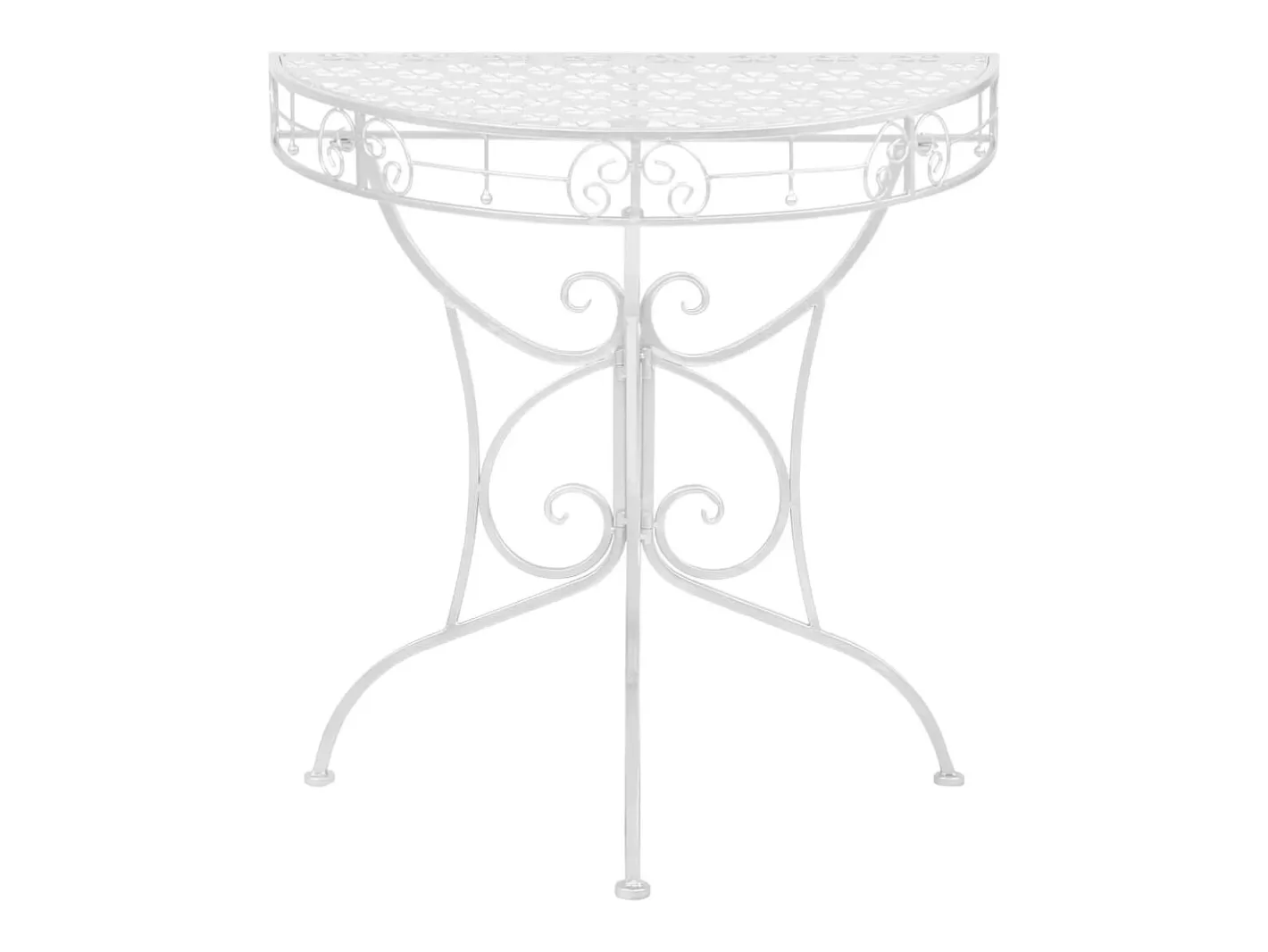 Mesa de centro vintage semicircular metal 72x36x74 cm PT301634* Outlet