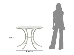 Mesa De Centro*Mesa de Centro VKH806, Prata, 100x100x76,5 cm, Kendra Home Prateado