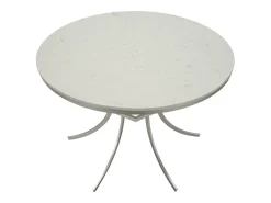 Mesa De Centro*Mesa de Centro VKH806, Prata, 100x100x76,5 cm, Kendra Home Prateado