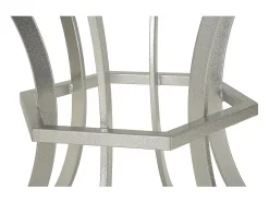 Mesa De Centro*Mesa de Centro VKH806, Prata, 100x100x76,5 cm, Kendra Home Prateado