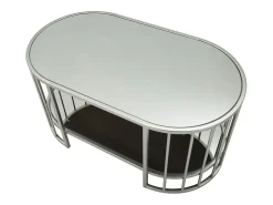 Mesa de Centro VKH793, Prata, 90x50x45 cm, Kendra Home* Clearance