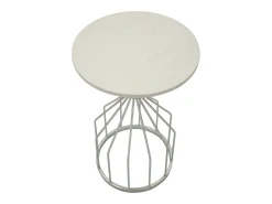 Mesa de Centro VKH532, Prata, 37,5x37,5x58 cm, Kendra Home^ Sale