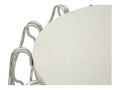 Mesa de Centro VKH530, Prata, 47,5x47,5x61,5 cm, Kendra Home* Outlet