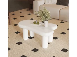 Mesa de centro 98x65.5x40 cm - forma de nuvem - 1 gaveta - com iluminação LED -^ModernLuxe Outlet