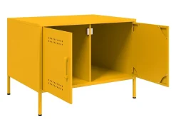 vidaxl Mesa De Centro*Mesa de centro 68x50x50,5 cm aço mostarda Amarelo