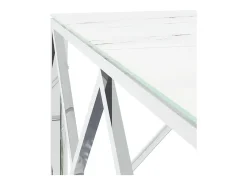 Outlet Mesa de centro 80x80x40 cm aço inoxidável e vidro Mesa De Centro