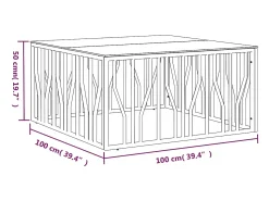 Mesa de centro 100x100x50 cm aço inoxidável e vidro*vidaxl Best