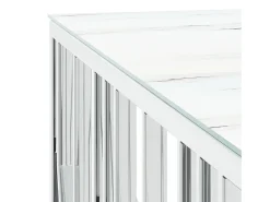 Mesa de centro 100x100x50 cm aço inoxidável e vidro*vidaxl Best