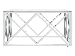 Online Mesa de centro 80x80x40 cm aço inoxidável e vidro PT311558 Mesa De Centro