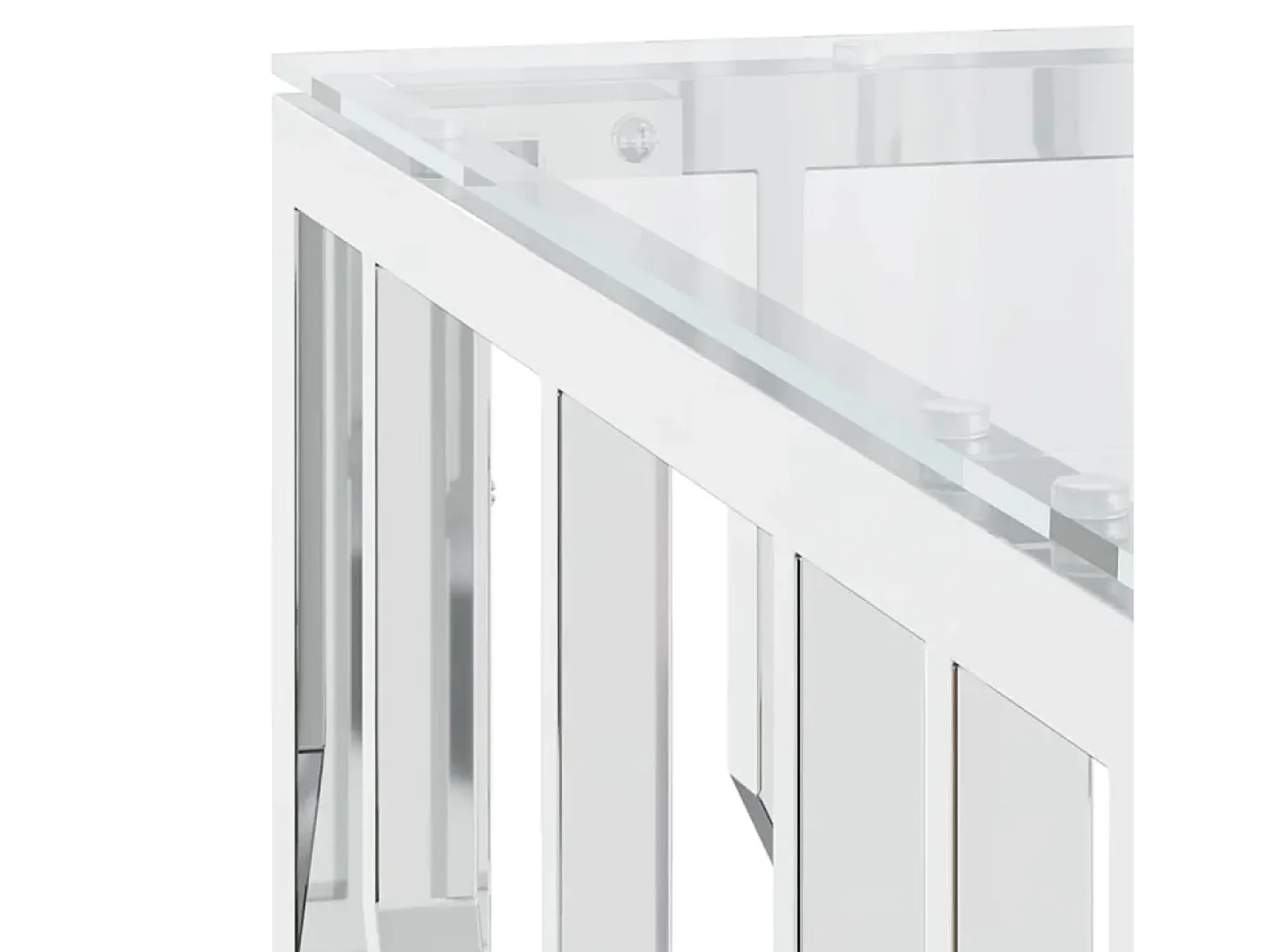 Mesa de centro 80x80x40 cm aço inoxidável e vidro*vidaxl Sale