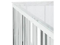 Mesa de centro 100x100x50 cm aço inoxidável e vidro PT190380^ Hot