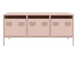 vidaxl Mesa De Centro*Mesa de centro 101,5x50x43,5 cm aço laminado a frio Rosa