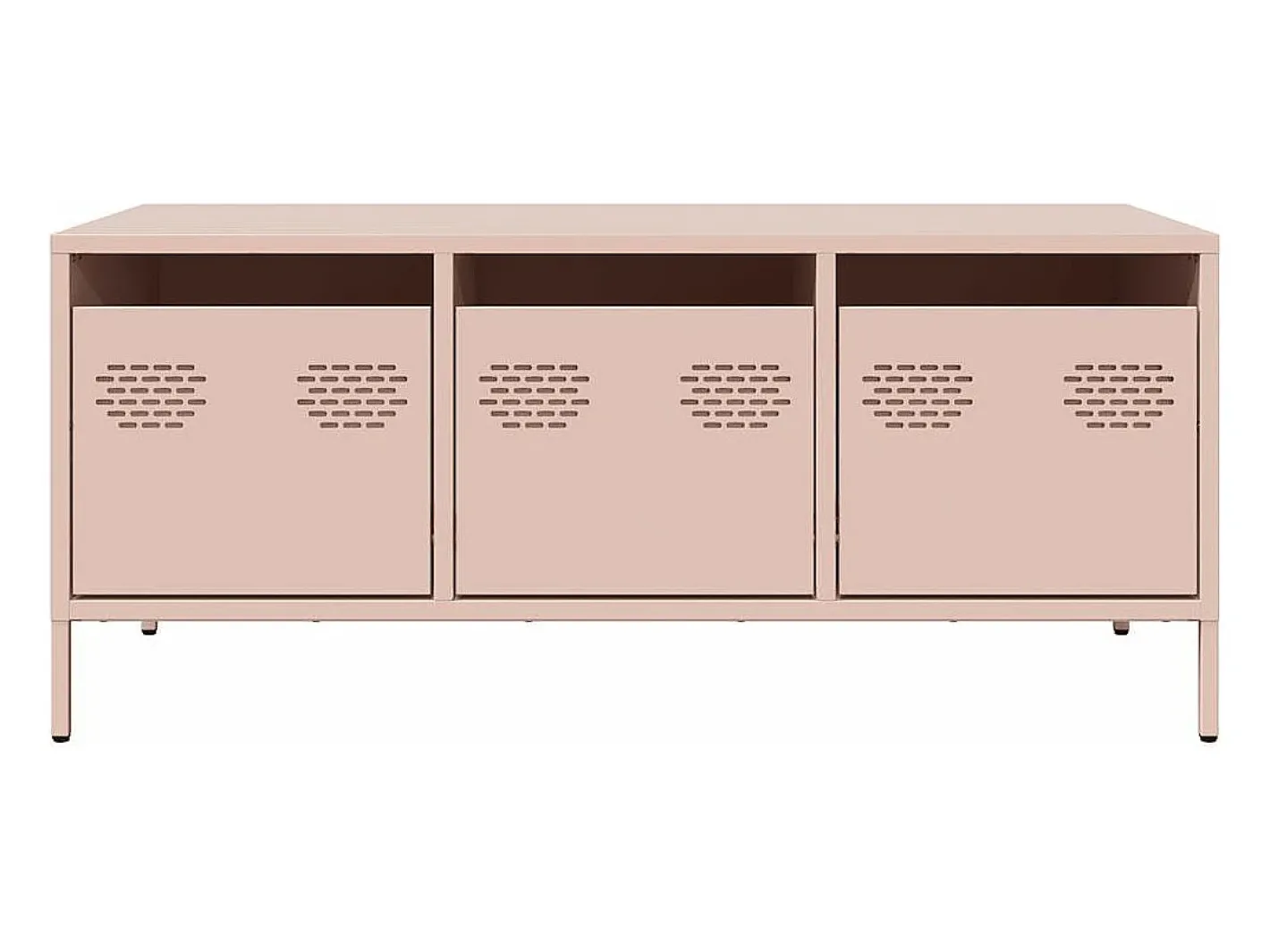 vidaxl Mesa De Centro*Mesa de centro 101,5x50x43,5 cm aço laminado a frio Rosa