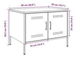 vidaxl Mesa De Centro*Mesa de centro 68x50x50,5 cm aço Rosa