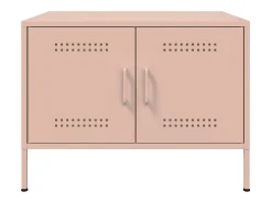 vidaxl Mesa De Centro*Mesa de centro 68x50x50,5 cm aço Rosa