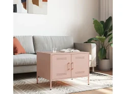 vidaxl Mesa De Centro*Mesa de centro 68x50x50,5 cm aço Rosa
