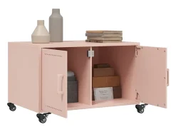 vidaxl Mesa De Centro*Mesa de centro 68x50x43,5 cm aço Rosa