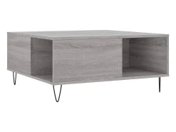 vidaxl Mesa De Centro*Mesa de centro 80x80x36,5 cm derivados madeira sonoma Cinzento