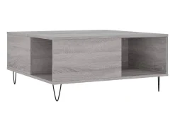 vidaxl Mesa De Centro*Mesa de centro 80x80x36,5 cm derivados madeira sonoma Cinzento