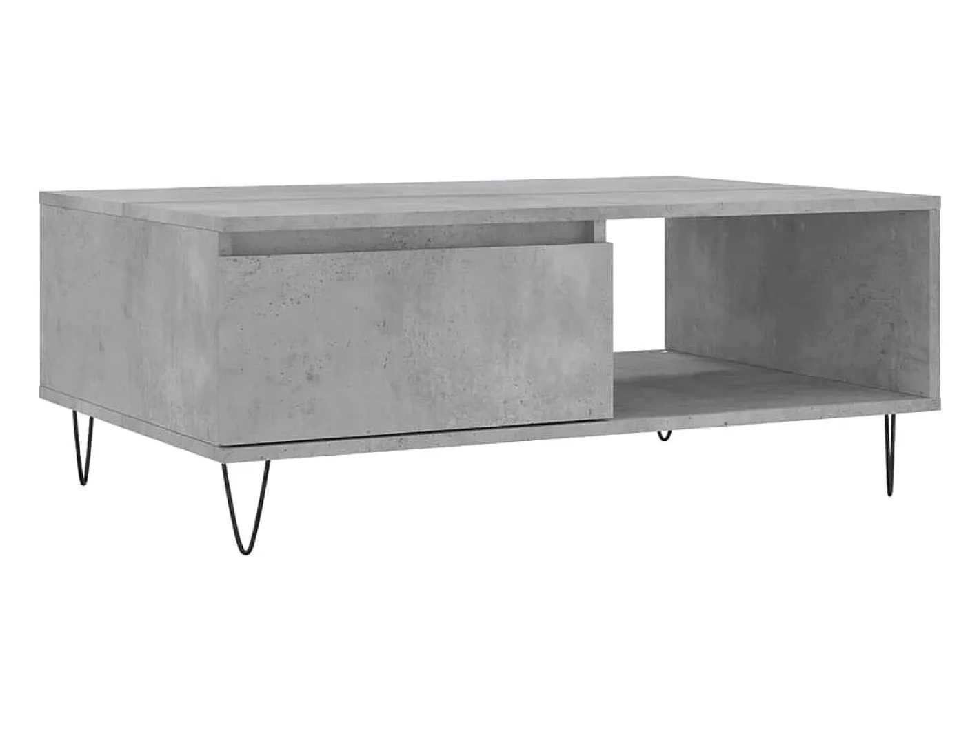 vidaxl Mesa De Centro*Mesa de centro 90x60x35 cm derivados madeira cimento Cinzento