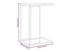vidaxl Mesa De Apoio*Mesa de centro 40x30x59 cm derivados de madeira Branco