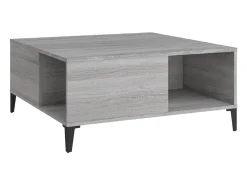 vidaxl Mesa De Centro*Mesa de centro 80x80x36,5 cm derivados madeira sonoma Cinzento