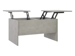 vidaxl Mesa De Centro*Mesa de centro 80x50x42,5 cm madeira processada cinza cimento Cinzento