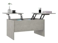 vidaxl Mesa De Centro*Mesa de centro 80x50x42,5 cm madeira processada cinza cimento Cinzento