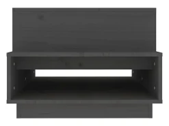 vidaxl Mesa De Centro*Mesa de centro 80x55x40,5 cm madeira de pinho maciça Cinzento